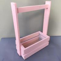 Дерев'яний ящик К063 (рожевий)