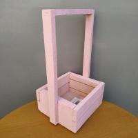 Дерев'яний ящик К033 (рожевий)