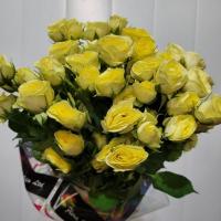 Троянда Веддінг інвайт 70 см. Кенія (шт, жовтий)